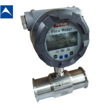 Low price tri clamp on 50.5mm chuck  liquid or gas turbine flow meter for beer milk 1.5" 32mm 40mm